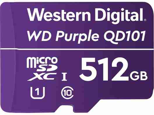 Карта памяти WD 512 GB microSDXC UHS-I Class 10 Purple QD101 (wdD512G1P0C)