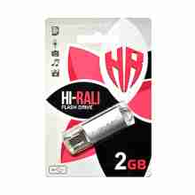 USB флеш накопичувач Hi-Rali 2GB Rocket Series USB 2.0 Silver (HI-2GBRKTSL)