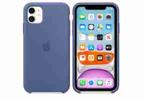 Чехол Apple Silicone Case for iPhone 11 HQ Linen Blue