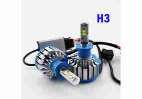 Світлодіодні лампи TurboLed T1 H3 6000K 50W 12/24v CanBus з активним охолодженням