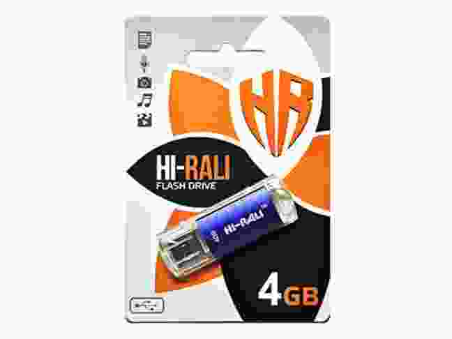 USB флеш накопитель Hi-Rali 4 GB Rocket series Blue (HI-4GBVCBL)