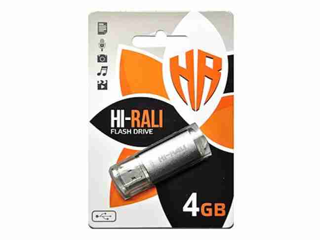 USB флеш накопичувач Hi-Rali Rocket Series Silver (HI-4GBVCSL)