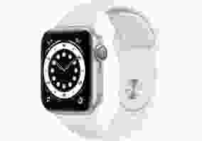 Смарт-годинник Apple Watch Series 6 GPS + Cellular 40mm Silver Aluminum Case w. White Sport B. (M02N3)