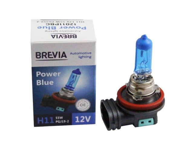 Галогенна лампа Brevia H11 12V 55W Power Blue 4200K (12011PBC)