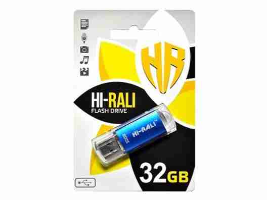 USB флеш накопитель Hi-Rali USB 32GB Rocket Series Blue (HI-32GBVCBL)