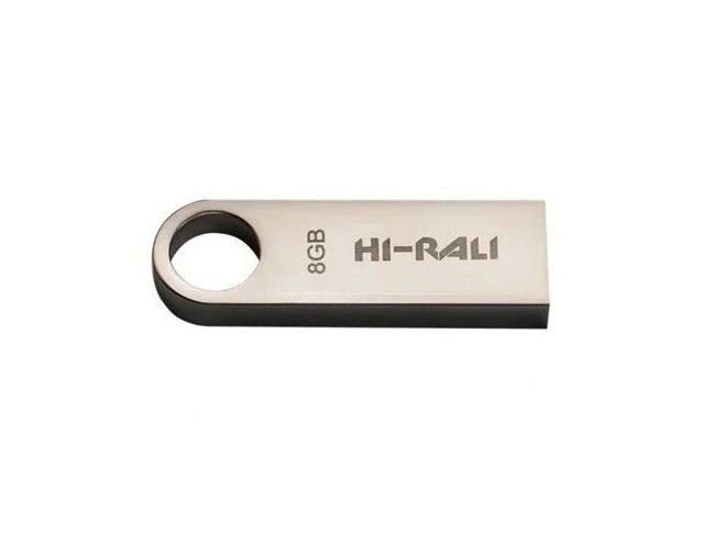 USB флеш накопичувач Hi-Rali USB 8GB Shuttle Series Silver (HI-8GBSHSL)