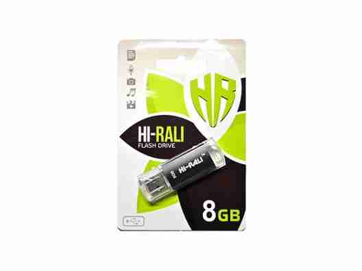 USB флеш накопитель Hi-Rali Rocket Series Black (HI-8GBVCBK)
