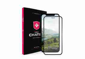 Скло NEU Chatel Full 2.5D Silk Narrow Border Crystal for iPhone 12 Pro Max Front Black