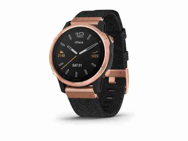 Смарт-часы Garmin Fenix 6S Pro Sapphire Rose Gold with Heathered Black Nylon Band (010-02159-37/36)