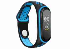 Ремешок BeCover Nike Style для Xiaomi Mi Smart Band 5 Black-Blue (705150)