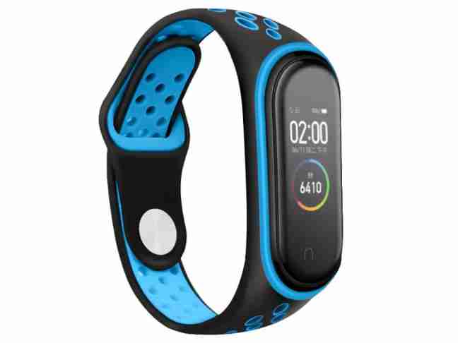 Ремешок BeCover Nike Style для Xiaomi Mi Smart Band 5 Black-Blue (705150)