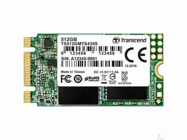 SSD накопичувач Transcend 512GB M.2 (TS512GMTS430S)