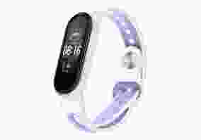 Ремінець BeCover Sport Style для Xiaomi Mi Smart Band 5 White-Purple (705175)