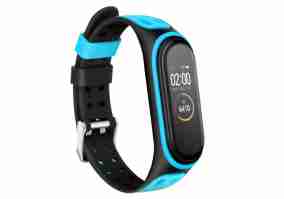 Ремінець BeCover Colour Style для Xiaomi Mi Smart Band 5 Black-Blue (705154)