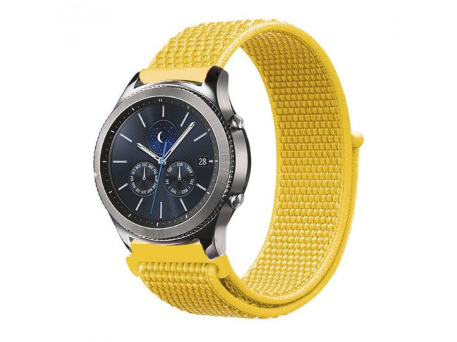 Ремешок BeCover Nylon Style для Xiaomi iMi KW66/Mi Watch Color/Haylou LS01/LS02/Haylou Smart Watch Solar LS05 Yellow (705887)