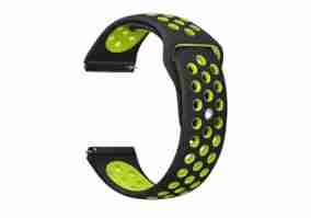Ремінець BeCover Nike Style для Xiaomi iMi KW66/Mi Watch Color/Haylou LS01/LS02/Haylou Smart Watch Solar LS05 Black-Yellow (705805)