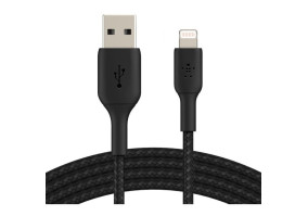 Кабель Belkin Cable USB to Lightning Braided 2m Black (CAA002BT2MBK)