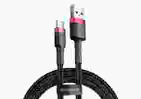 Кабель BASEUS Cafule Cable USB For Type-C 3A 1m Red+Black (CATKLF-B91)