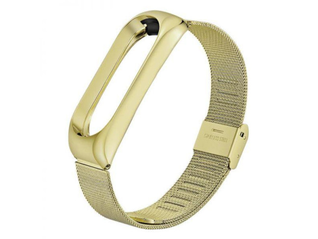 Ремінець BeCover Metal for Xiaomi Mi Band 4/3 Gold (704653)