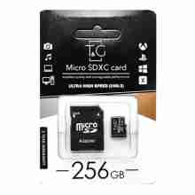 Карта памяти T&G 256 GB microSDXC Class 10 UHS-I (U3) + SD-adapter (TG-256GBSD10U3-01)
