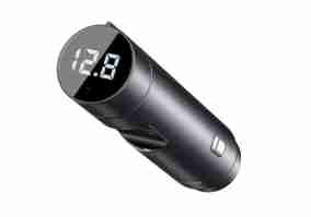 Автомобільний зарядний пристрій з FM-трансмітером BASEUS Energy Column Car Wireless MP3 Charger (PPS Quick Charger-English) Dark (CCNLZ-C0G)