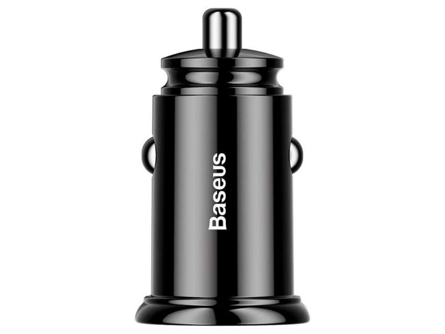 Автомобільний зарядний пристрій BASEUS Circular Plastic А+А 30W Black (CCALL-YD01)