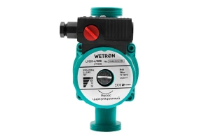 Циркуляционный насос Wetron 75Вт Hmax 4м Qmax 40л/мин Ø1½ 180мм зел + гайки Ø1 (774312)