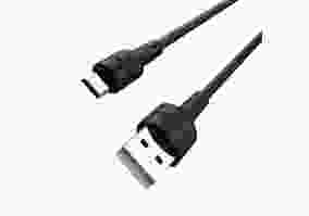 Кабель Borofone BX30 Silicone microUSB USB 2.4 A 1m Black (BX30MB)