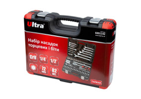 Набор насадок торцевых и биты Ultra 82 шт (6001142)