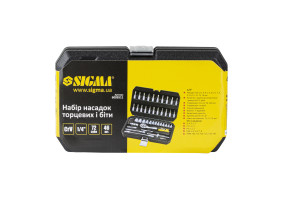 Набор насадок торцевых и биты Sigma 46 шт (6003511)