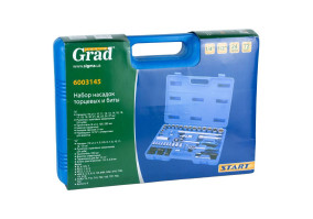 Набор насадок торцевых и биты Grad 72 шт (6003145)