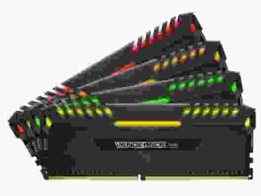 Модуль памяти Corsair 32 GB (4x8GB) DDR4 3466 MHz Vengeance RGB (CMR32GX4M4C3466C16)