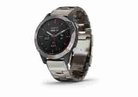 Смарт-часы Garmin quatix 6 Titanium Grey with Titanium Band (010-02158-95)