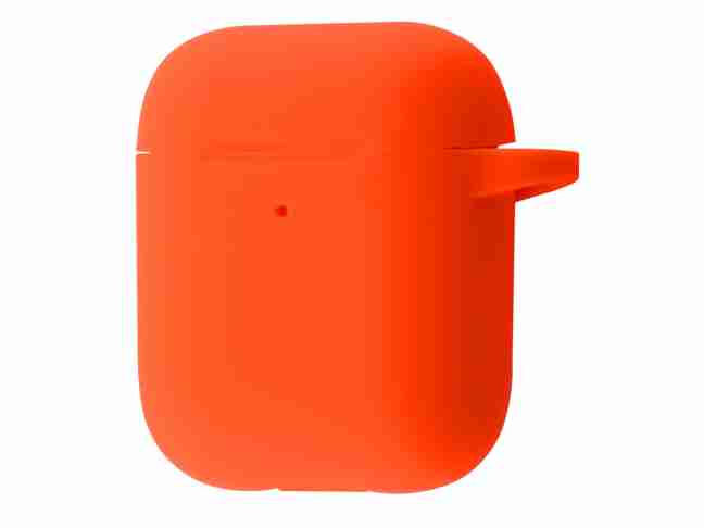 Чехол Apple Silicone Case New for AirPods 1/2 (Papaya)