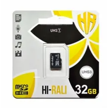 Карта пам'яті Hi-Rali 32 GB microSDHC Class 10 UHS-I (U3) (HI-32GBSD10U3-00)