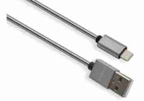 Кабель Vinga USB 2.0 AM to Lightning 1m stainless steel silver (VCPDCLSSJ1S)