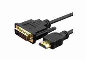 Кабель мультимедійний Patron HDMI to DVI 24+1pin M, 1.8m  (CAB-PN-DVI-HDMI-18F)