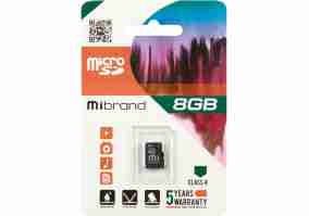 Карта пам'яті Mibrand 8 GB microSDHC Class 4 (MICDC4/8GB)