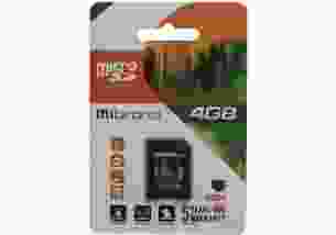 Карта памяти Mibrand 4 GB microSDHC Class 4 + SD Adapter (MICDC4/4GB-A)