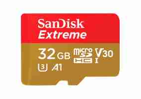 Карта памяти SanDisk 32 GB microSDHC UHS-I U3 Extreme A1 V30 (SDSQXAF-032G-GN6GN)