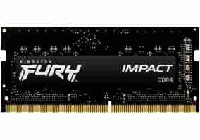 Модуль пам'яті Kingston Fury SODIMM DDR4-2666 8192MB PC4-21300 Impact Black (KF426S15IB/8)