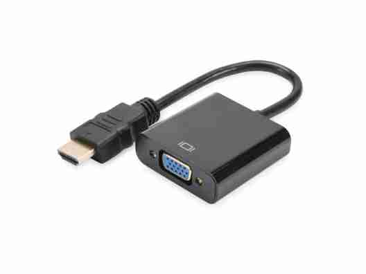 Переходник Digitus HDMI - VGA Black (DA-70461)