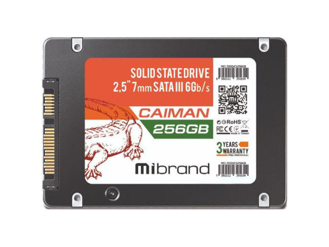 SSD накопитель Mibrand Caiman 256GB 2.5 SATA OEM (MI2.5SSD/CA256GB)