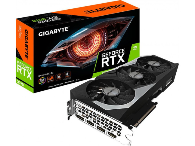 Видеокарта Gigabyte GeForce RTX 3070 GAMING OC 8G LHR (GV-N3070GAMING OC-8GD) rev. 2.0