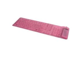Клавиатура MANHATTAN Roll-Up Keyboard USB Pink (177566)