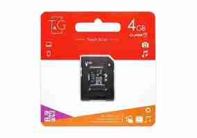 Карта памяти T&G 4 GB microSDHC Class 10 + SD-adapter (TG-4GBSDCL10-01)