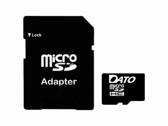 Карта пам'яті Dato 4 GB microSD Class 4 + SD adapter (DT_CL04/4GB-RA)