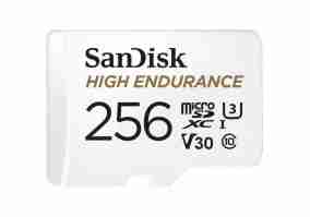 Карта памяти SanDisk 256 GB microSDXC High Endurance UHS-I U3 V30 + SD adapter (SDSQQNR-256G-GN6IA)