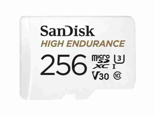 Карта пам'яті SanDisk 256 GB microSDXC High Endurance UHS-I U3 V30 + SD adapter (SDSQQNR-256G-GN6IA)