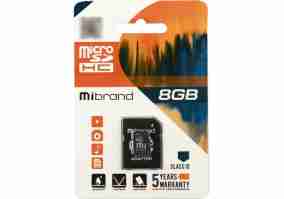 Карта пам'яті Mibrand 8 GB microSDHC Class 6 + SD Adapter (MICDC6/8GB-A)